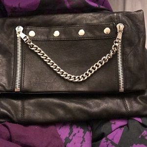 Ash Chain Fold Over Clutch